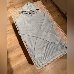 John Varvatos waffle knit hoodie gray size L